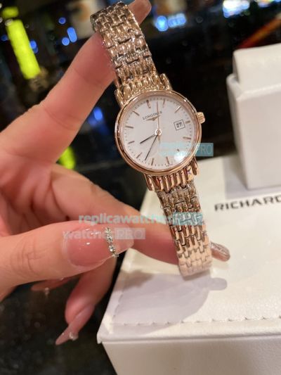 Hot Sale Replica Medieval Longines Watch White Dial Yellow Gold Strap Women's Watch